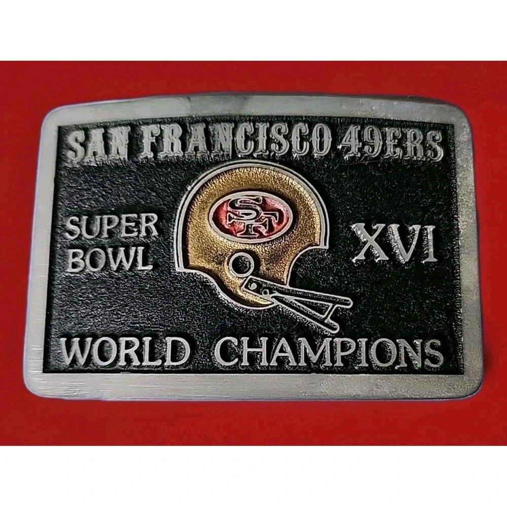 New Vintage 1982 San Francisco 49ers World Champions‎ Belt Buckle Super Bowl XVI